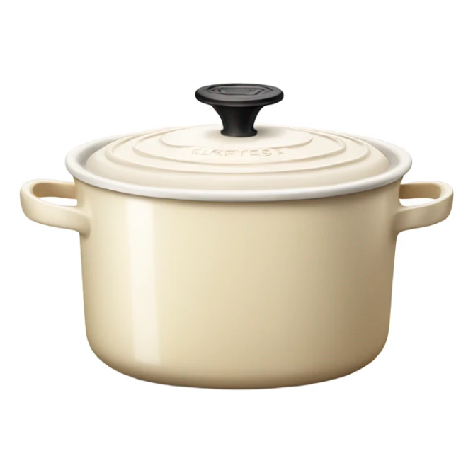 cream le creuset dutch oven sticker