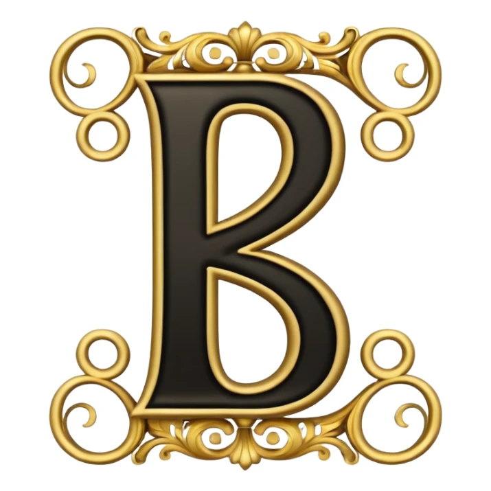 letter Z in black and gold sticker