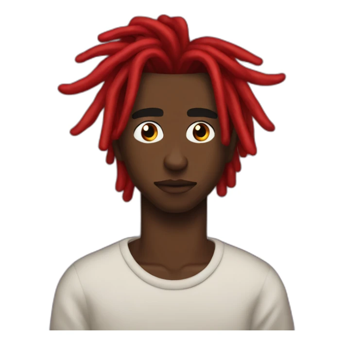 Playboi carti with red dreds sticker