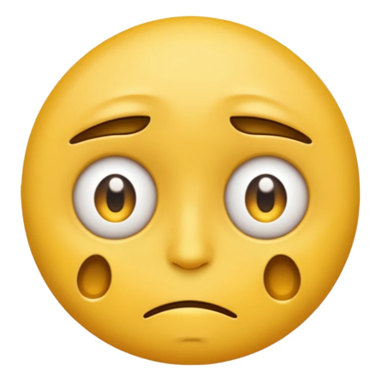 emoji yellow tired, eye bags sticker