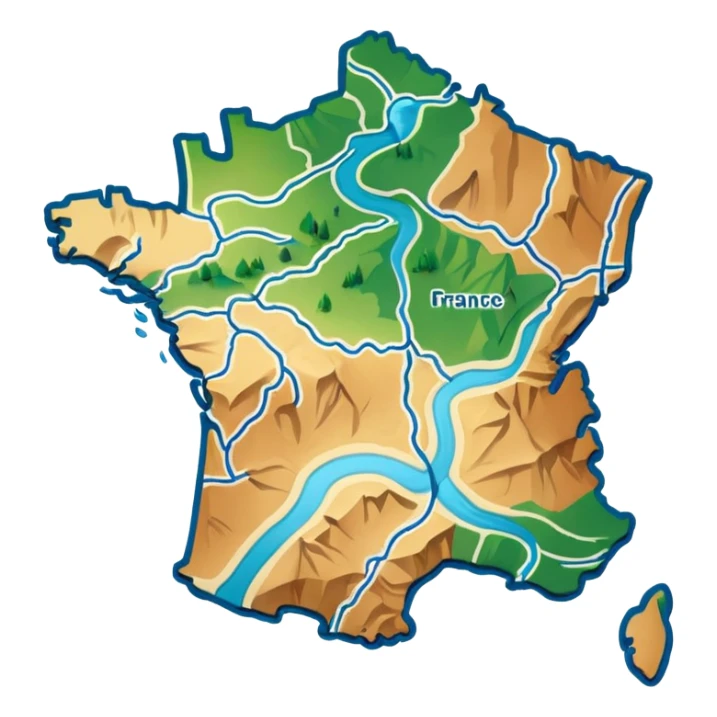 carte de la france sticker