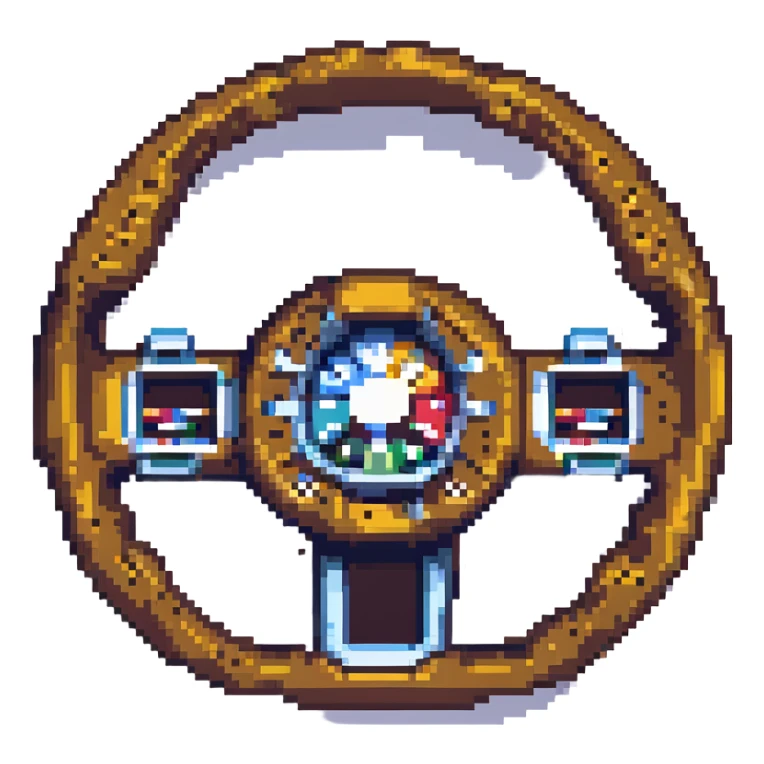 BMW steering wheel pixel art style sticker