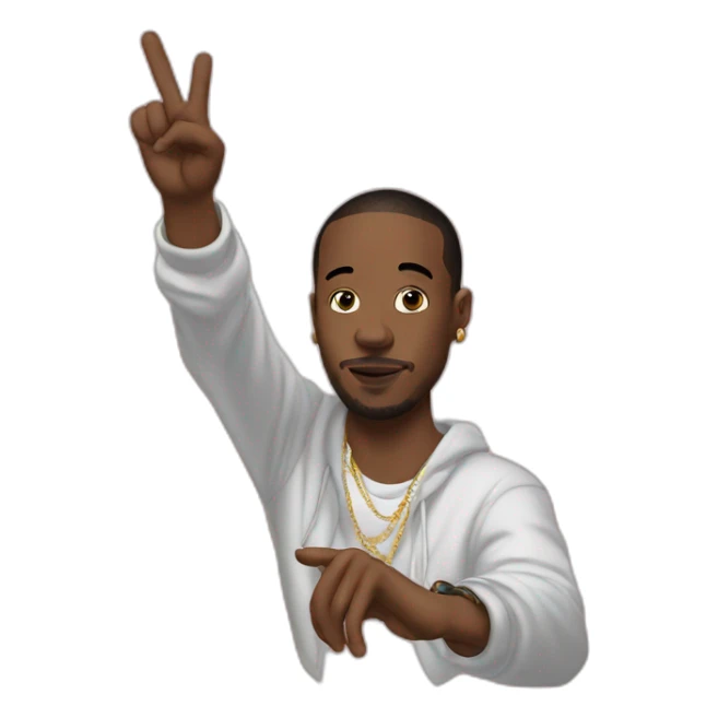 hands signs of the french rapper JUL sticker