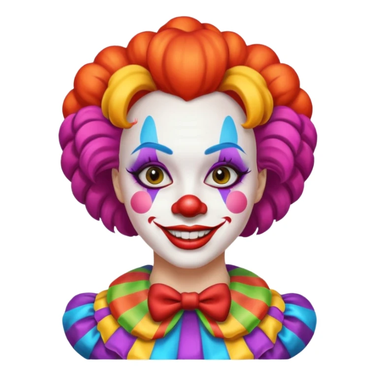 Woman in clown makeup sticker