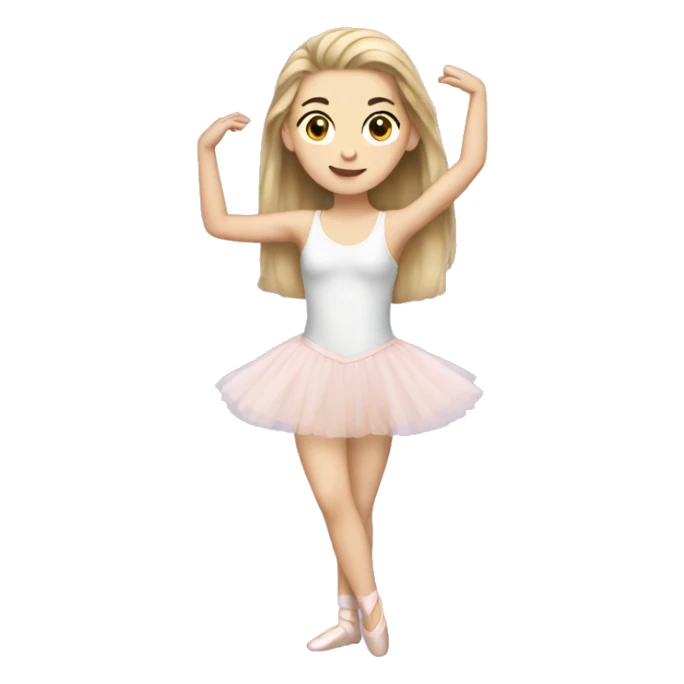 white girl wearing ballet clothes sticker
