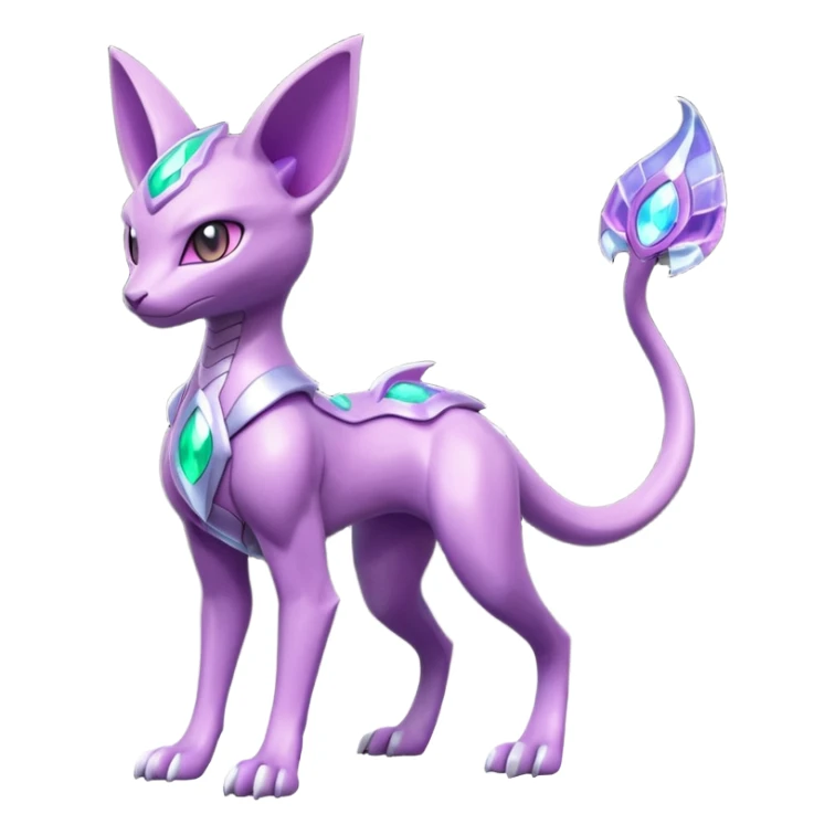 Miraidon-Genesect-Espeon-Mewtwo-Fakémon-hybrid-creature (full body)  sticker