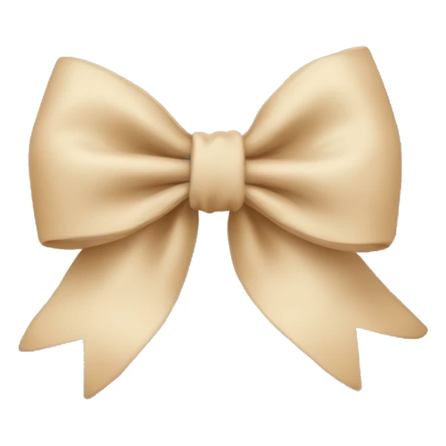 Beige bow sticker