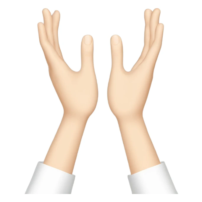 CREATE A PROFFESIONAL IMGAGE. Two hands placed firmly together, meaning please or thank you in Japanese culture. A common alternative use for this emoji is for prayer, using the same gesture as praying hands. MAKE IT HANDS OF WOMEN sticker