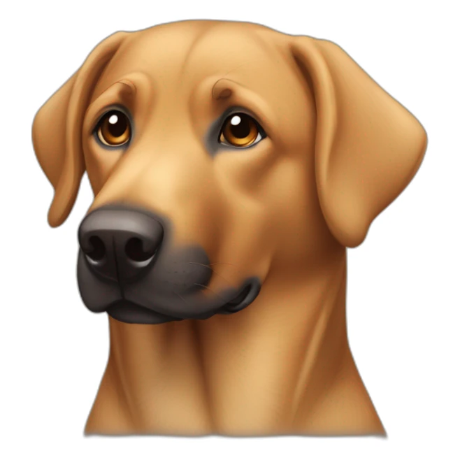 Light Brown labrador crossed with beauceron sticker