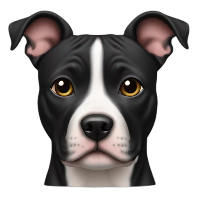 staffordshire bull terrier black sticker