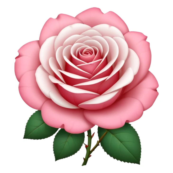 rose shape flower, no stem, no leaves, now make the whole flower COMPLETELY WHITE sticker