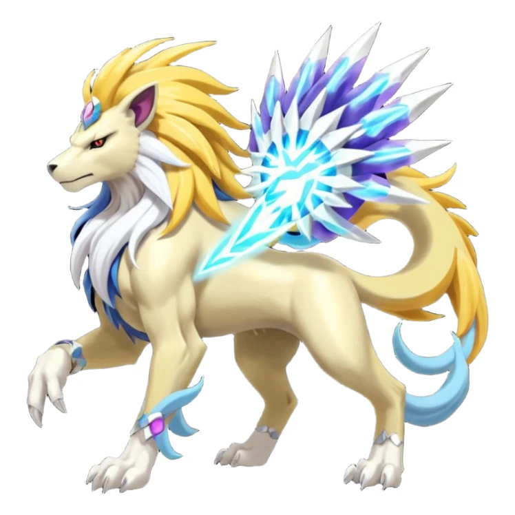 Entei-Raikou-Solgaleo-Suicune-Electrike-Manectric-fusion-creature (full body) sticker