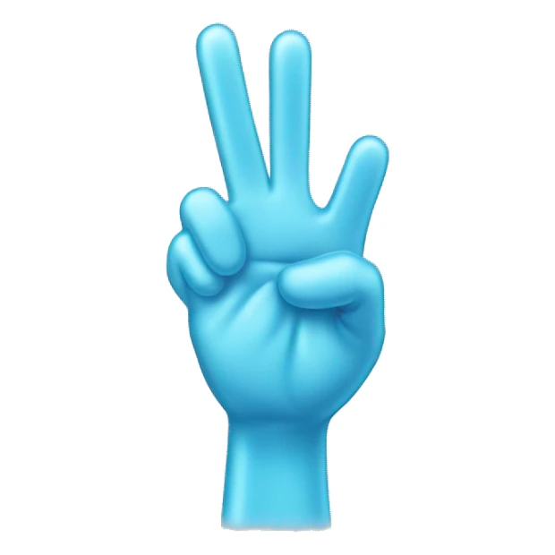 Iced peace sign with fingers sticker