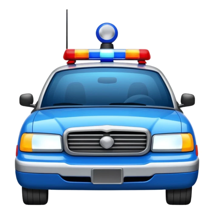 police car with lights on flashing sticker