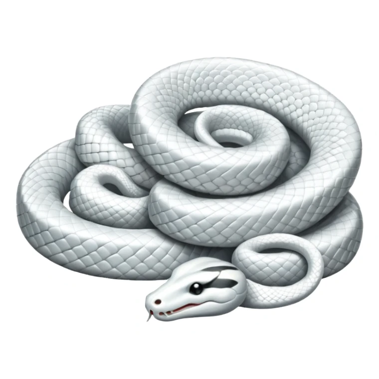mutliple white snakes sticker