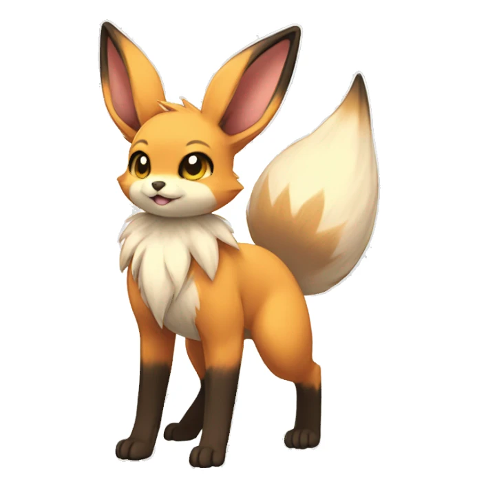 Eeveelution-Bunny-Fox-Pokémon-fusion full body sticker