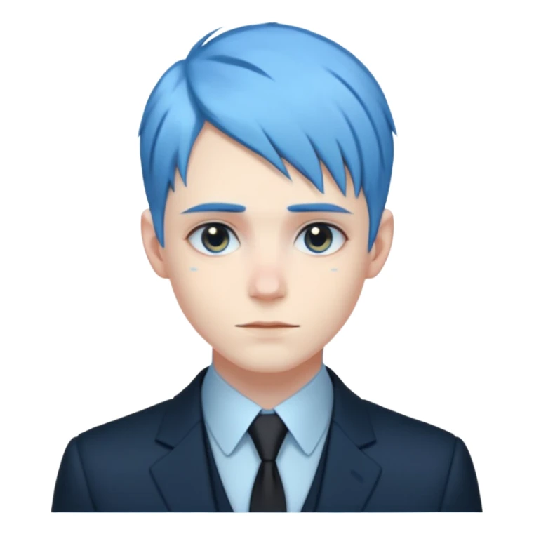 ethereal-pastel-transparent-translucent-gorgeous-spectral-dark-greyish-blue-whitish-gloomy-spectral-poltergeist-man-with-blue-hair-with-a-beautiful-black-suit sticker