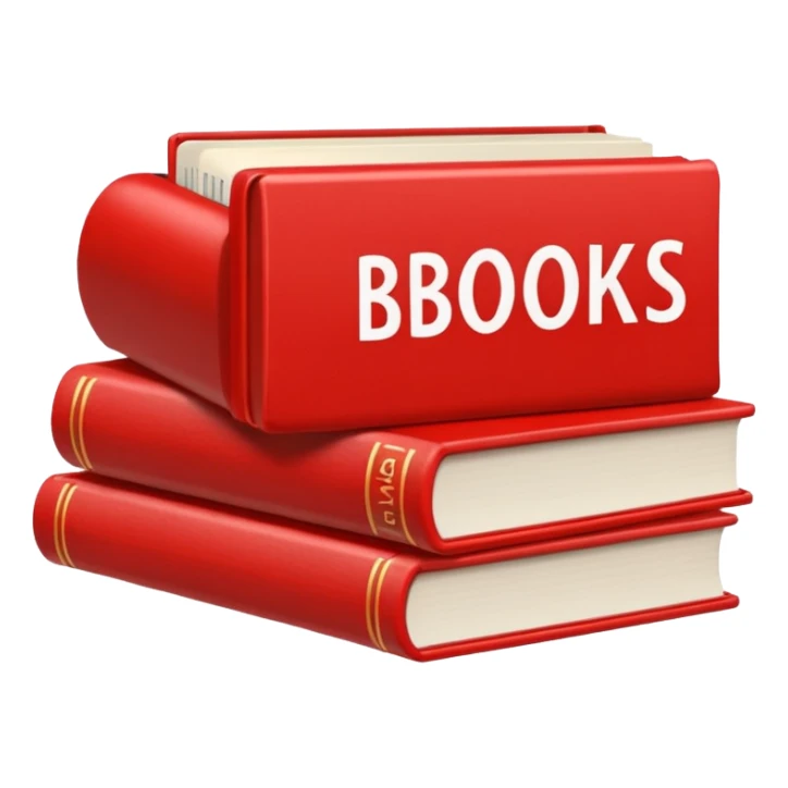 the inscription in red letters "read books" sticker