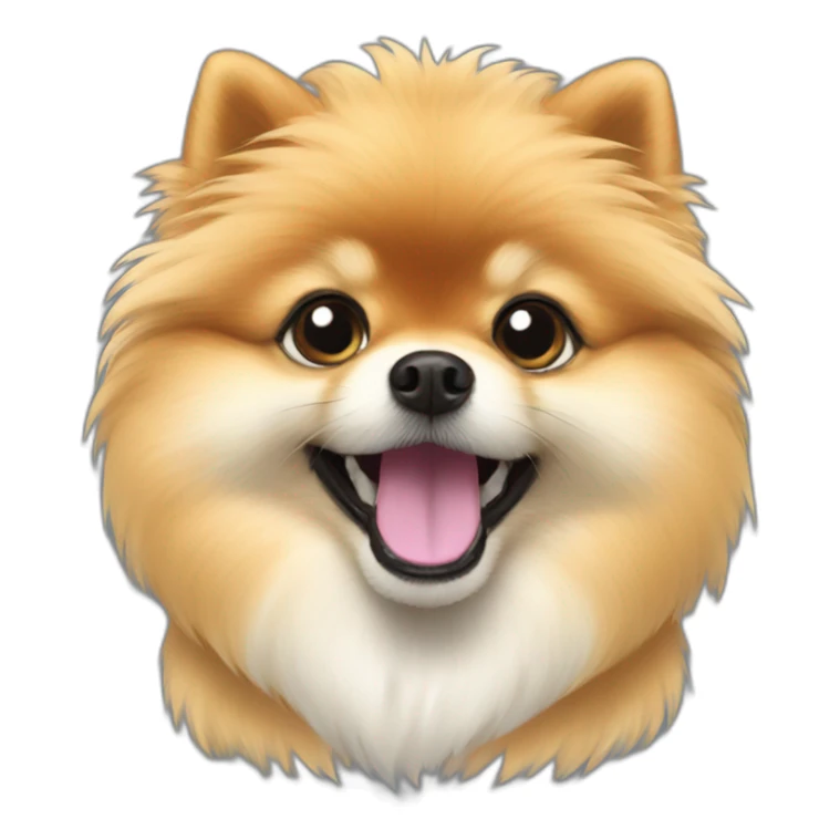 pomeranian-white-dinossaur-clothing sticker