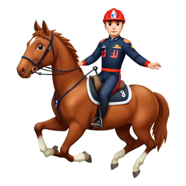 max verstappen driving a horse sticker
