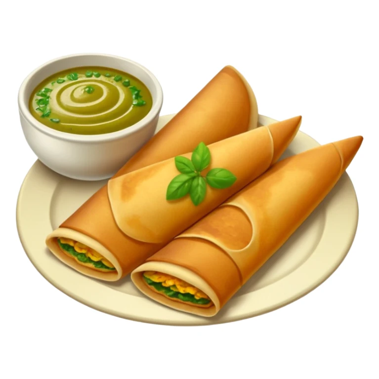 Dosa and chutney on the side sticker