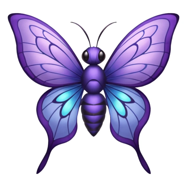 Venomoth-Butterfree-Lunala-Fakémon-hybrid-creature (full body)  sticker