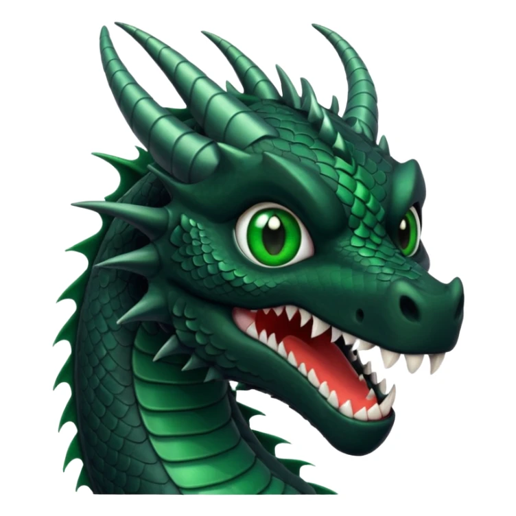black dragon with green eyes sticker