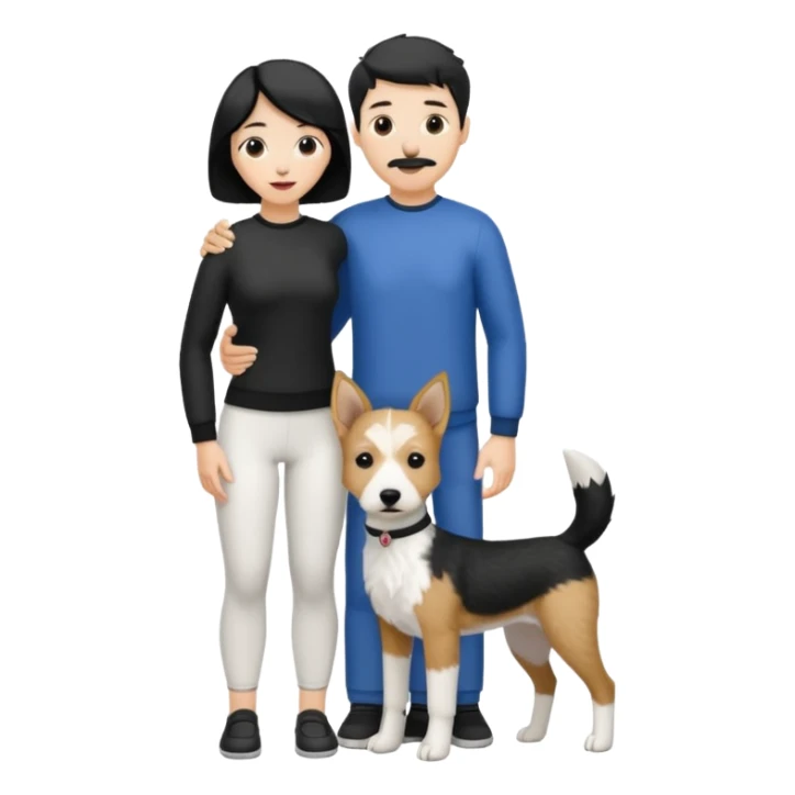 Quiero una pareja con un perro Fox terrier sticker