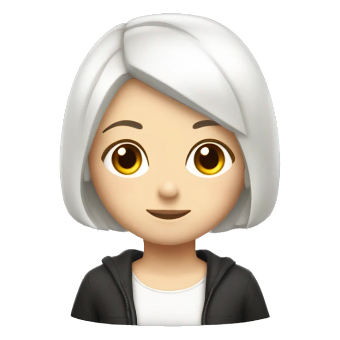 white Subaru XV  with a short haired brunette girl sitting inside  sticker