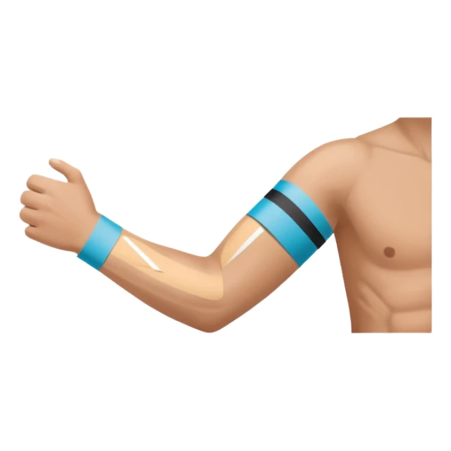 arm with kinesio tape (physiotherapy)  sticker