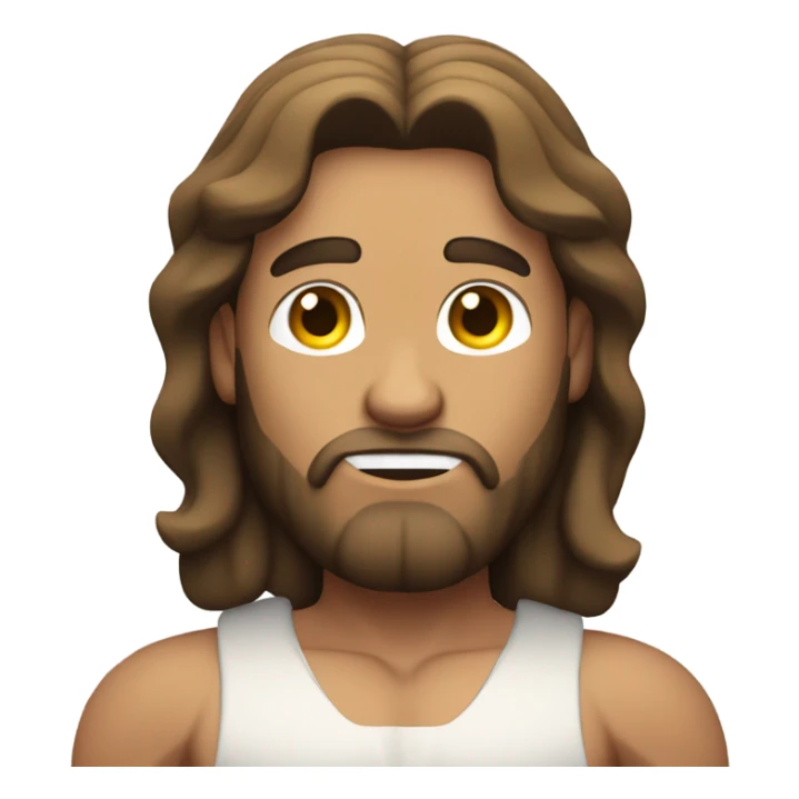 Jesus with huge muscles in Iraq sticker