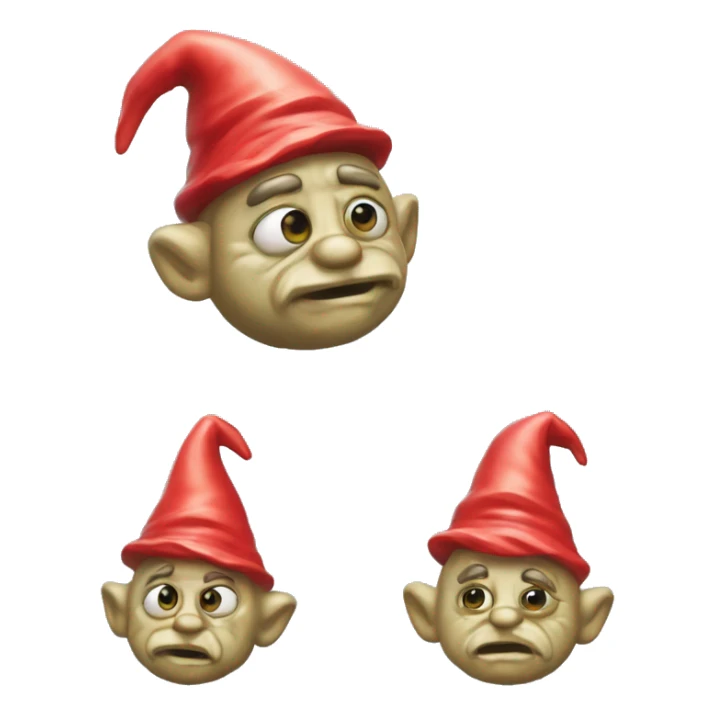 gnome pepe pressin a button which has he word "gamba" on it, and losing all his braincells while doing it sticker