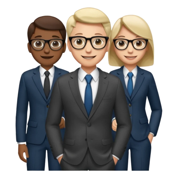 People in suits wearing glasses sticker