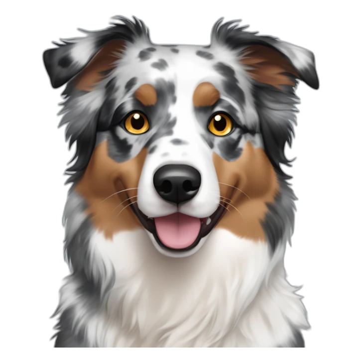 Grey black white Blue Merle Australian shepherd with heterochromia sticker