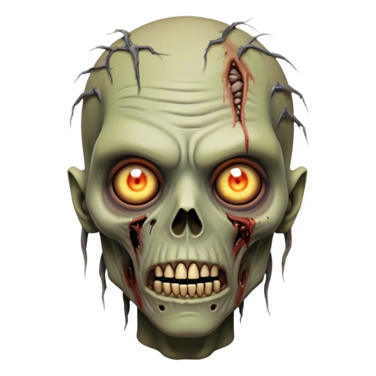 Cinematic Realistic WoW undead friendly zombie Portrait, head tilted epicly and inquisitively, showcasing grim resilience and defiant strength. His withered, pallid skin and intense, glowing eyes contrast starkly with his worn, earth-toned clothes, rendered in meticulous detail. With dynamic, high-contrast lighting and high shine, this portrait exudes an epic aura, capturing the relentless will of a battle-hardened undead friendly zombie. sticker