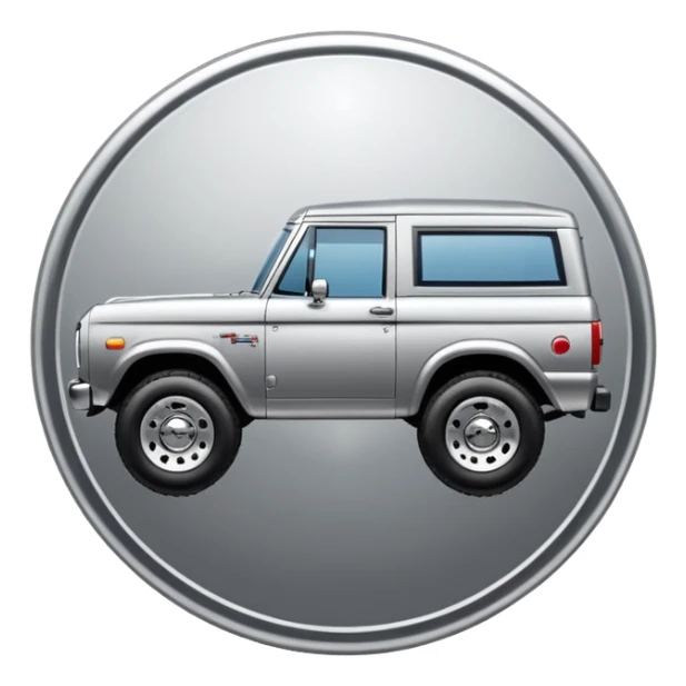 Ford Bronco logo silver no saddle or no car sticker