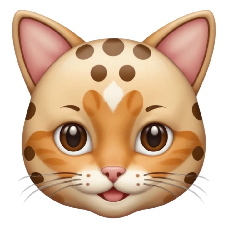 polka dots human body and cat face one face only sticker