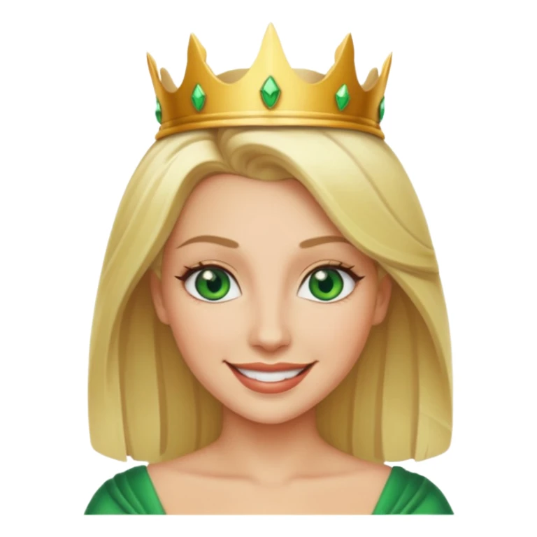 Sexy Queen Green eyes blonde Hair sticker