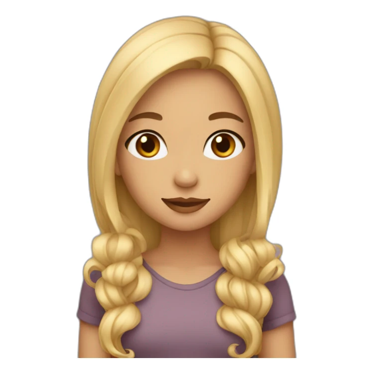 Girl named Liana blonde with brown eyes  sticker