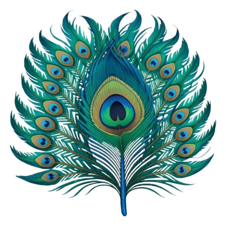 Peacock feather sticker