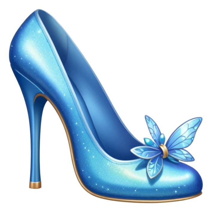 blue fairy high-heeled shoe sticker