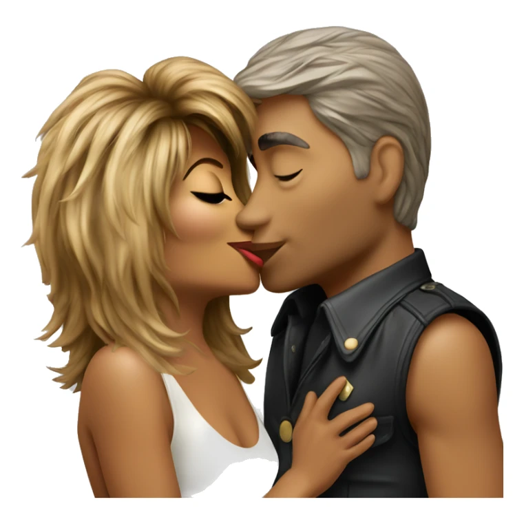 Tina Turner and Erwin Bach kissing  sticker