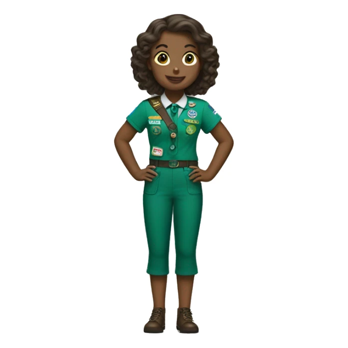 white girl scout salut sticker