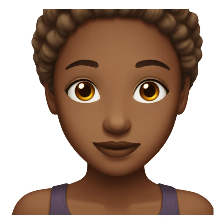 pretty brown girl with brown eyes  sticker