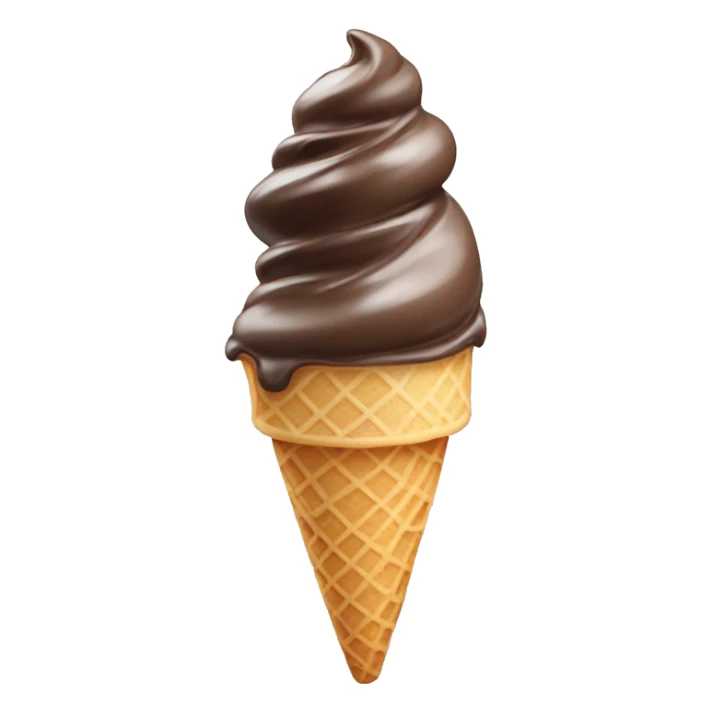 Chocolate vanilla swirl ice cream cone sticker