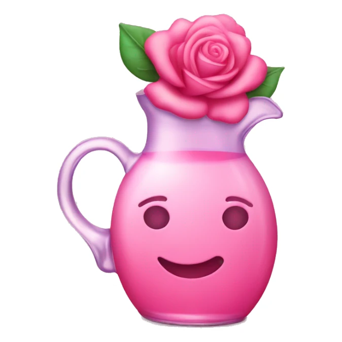 Feminine Koolaid jug with pink roses sticker