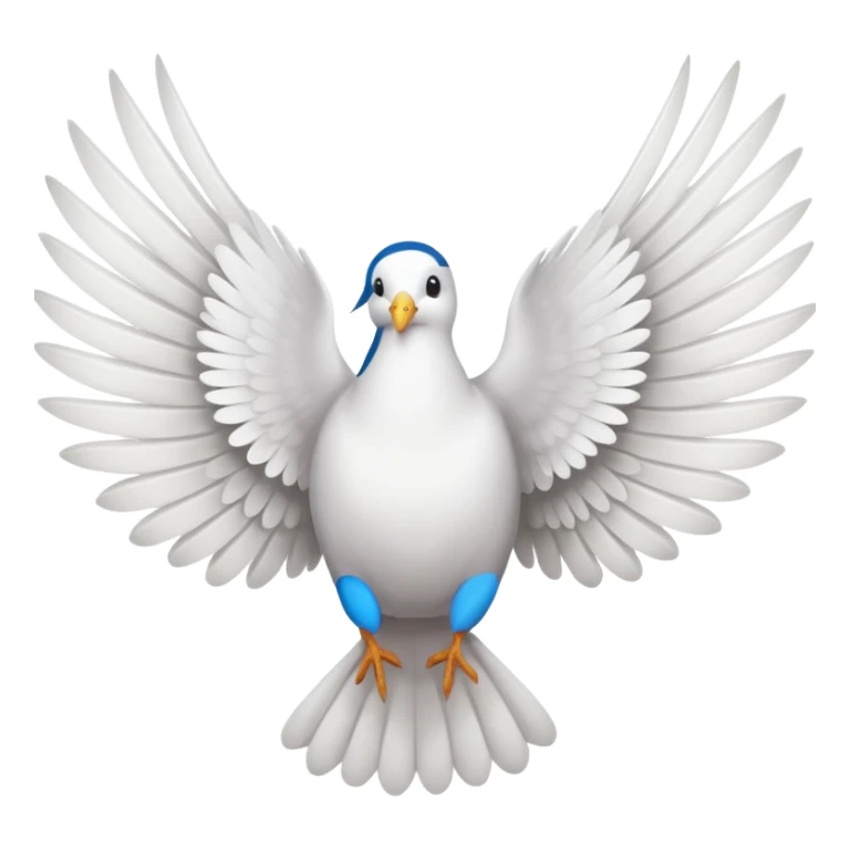 The tail of a dove, with the characteristic shape. sticker