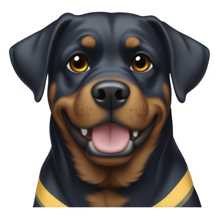 Rottweiler wearing a Los Angeles Chargers jersey ￼ sticker