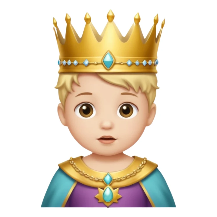 Baby wearing crown  sticker