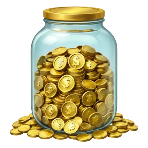 jar full of money sticker